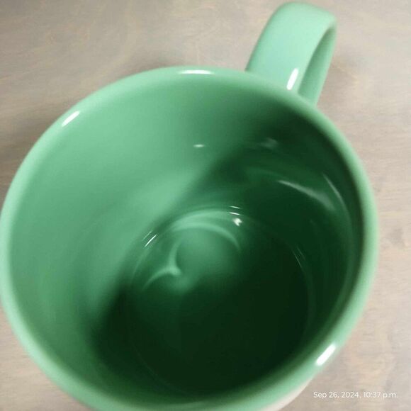 E is for Eh, okay. Indigo mug E names okay symbol. Bright teal - Picture 4 of 13